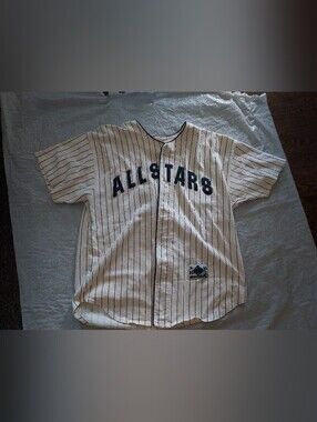 ACME Allstars Pinstripe Baseball Jersey - White and Navy